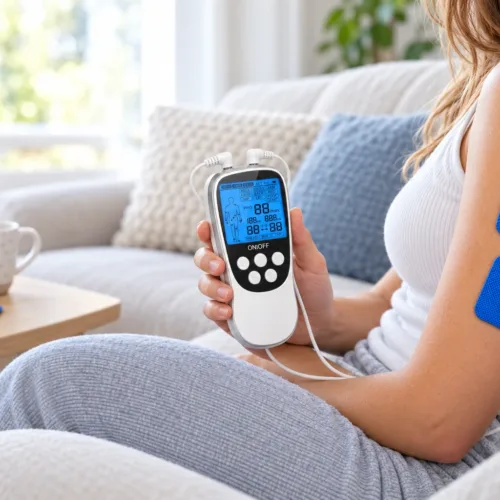 Žepni elektrostimulator ProHeal med uporabo doma